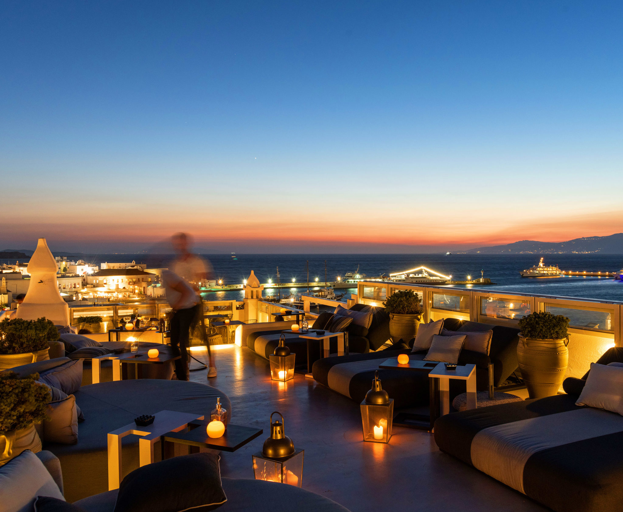 54 Cocktail Bar & Sunset Lounge - The Townhouse Mykonos Hotel